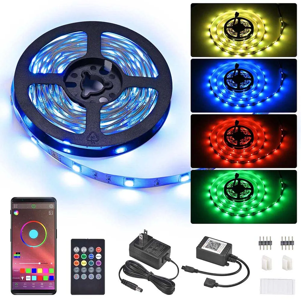 16ft Bluetooth APP Control Strip Light with Remote