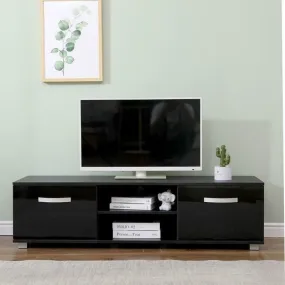 2 Doors 2 Open Shelves Modern Wide TV Unit