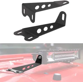 22" Hood Mounting Brackets LED Light Bar Work Lights Fog Lights Fit for 2007-2017 Jeep Wrangler JK