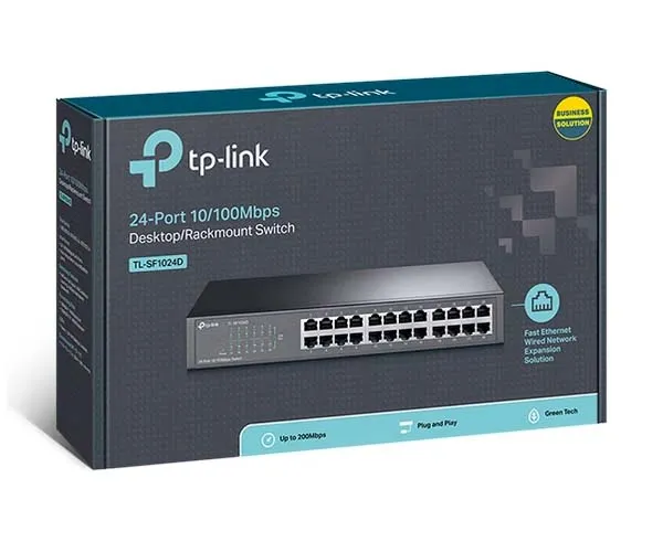 24-port 10/100Mbps Ethernet Switch, Desktop/Rackmount