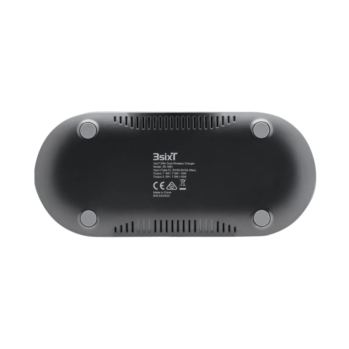 3sixT Elfin Double 10W   10W Wireless Charger with AC