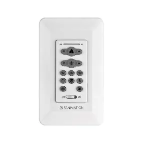 6-Speed DC Ceiling Fan and Light Wall Control with Reveiver, Reversing Switch and Timer Options