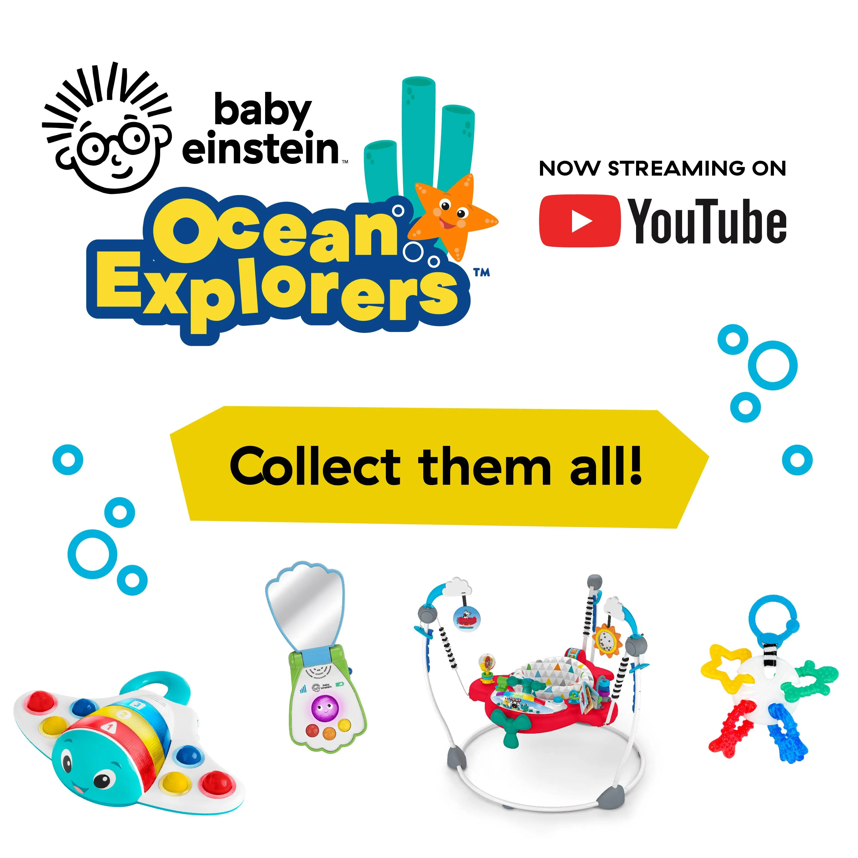 Baby Einstein Ocean Explorers Pop & Explore Stingray Popper Toy