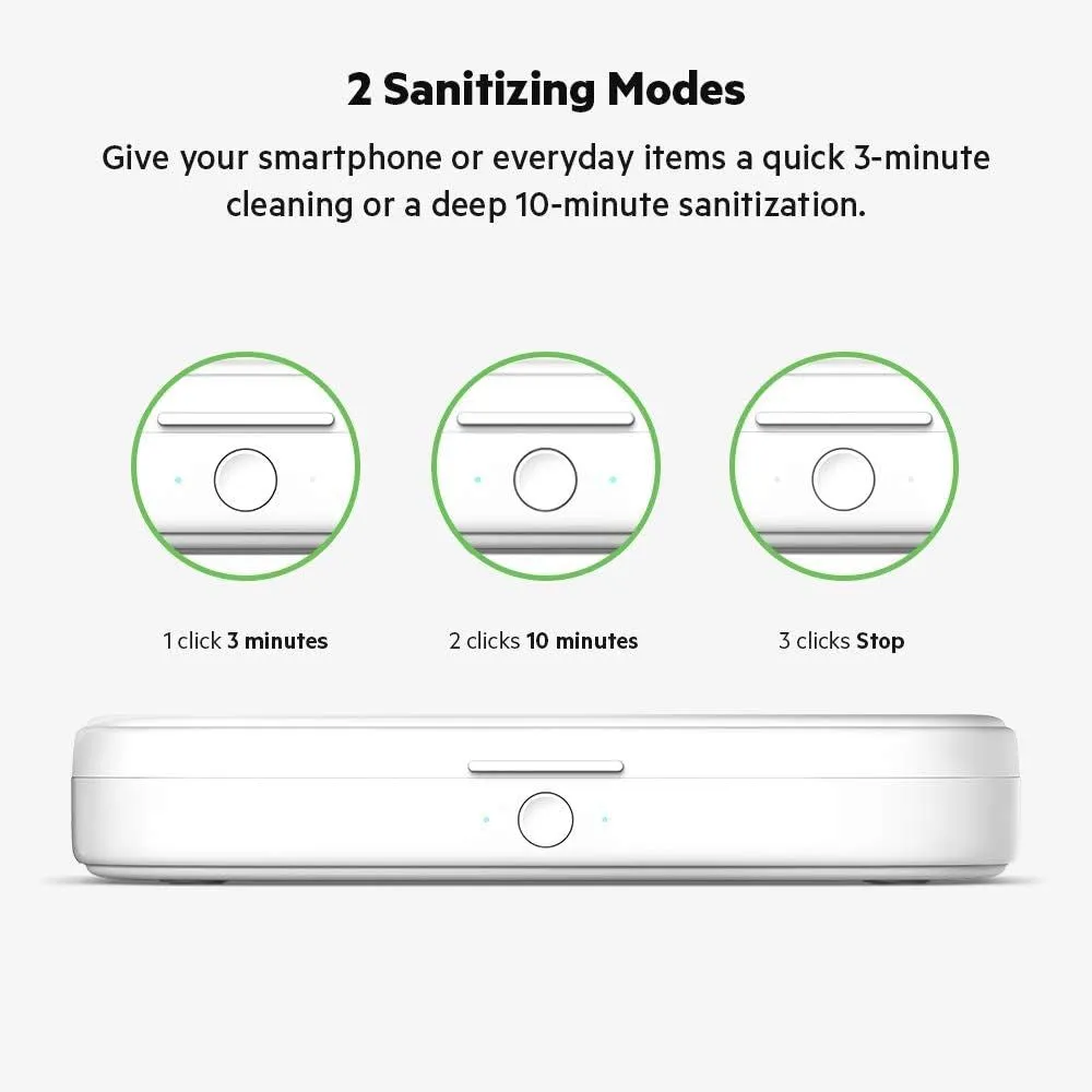 Belkin 10W Qi Wireless Charger with UV Sanitizer White - WIZ011myWH