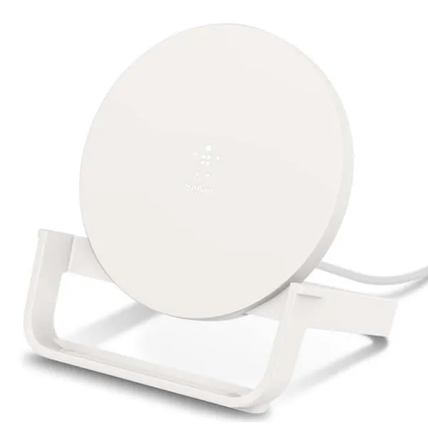 BELKIN WIB001btWH Wireless Charging Stand 10W (Wireless Charger for iPhone 11, 11 Pro, 11 Pro Max, Galaxy S20, S20 , S20 Ultra, Note10, Note10 , Pixel 4, 4XL More), White