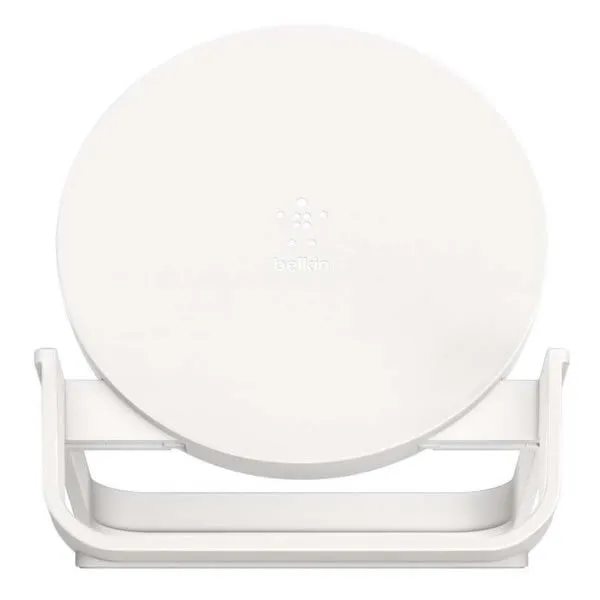 BELKIN WIB001btWH Wireless Charging Stand 10W (Wireless Charger for iPhone 11, 11 Pro, 11 Pro Max, Galaxy S20, S20 , S20 Ultra, Note10, Note10 , Pixel 4, 4XL More), White