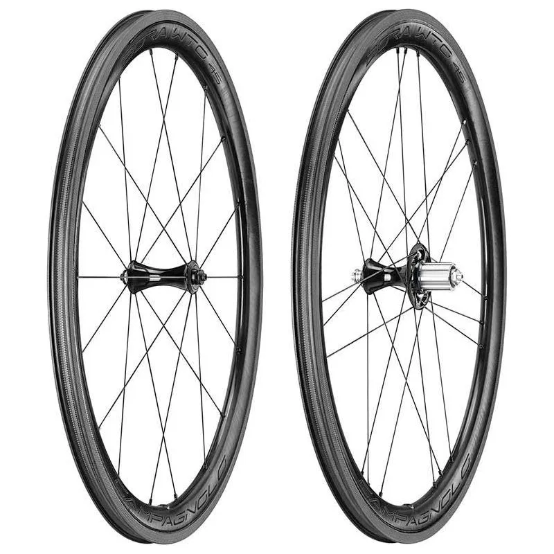 Campagnolo Bora WTO 45 RIM BRAKE Wheelset - 700, Q/R 100/130mm, Dark Label