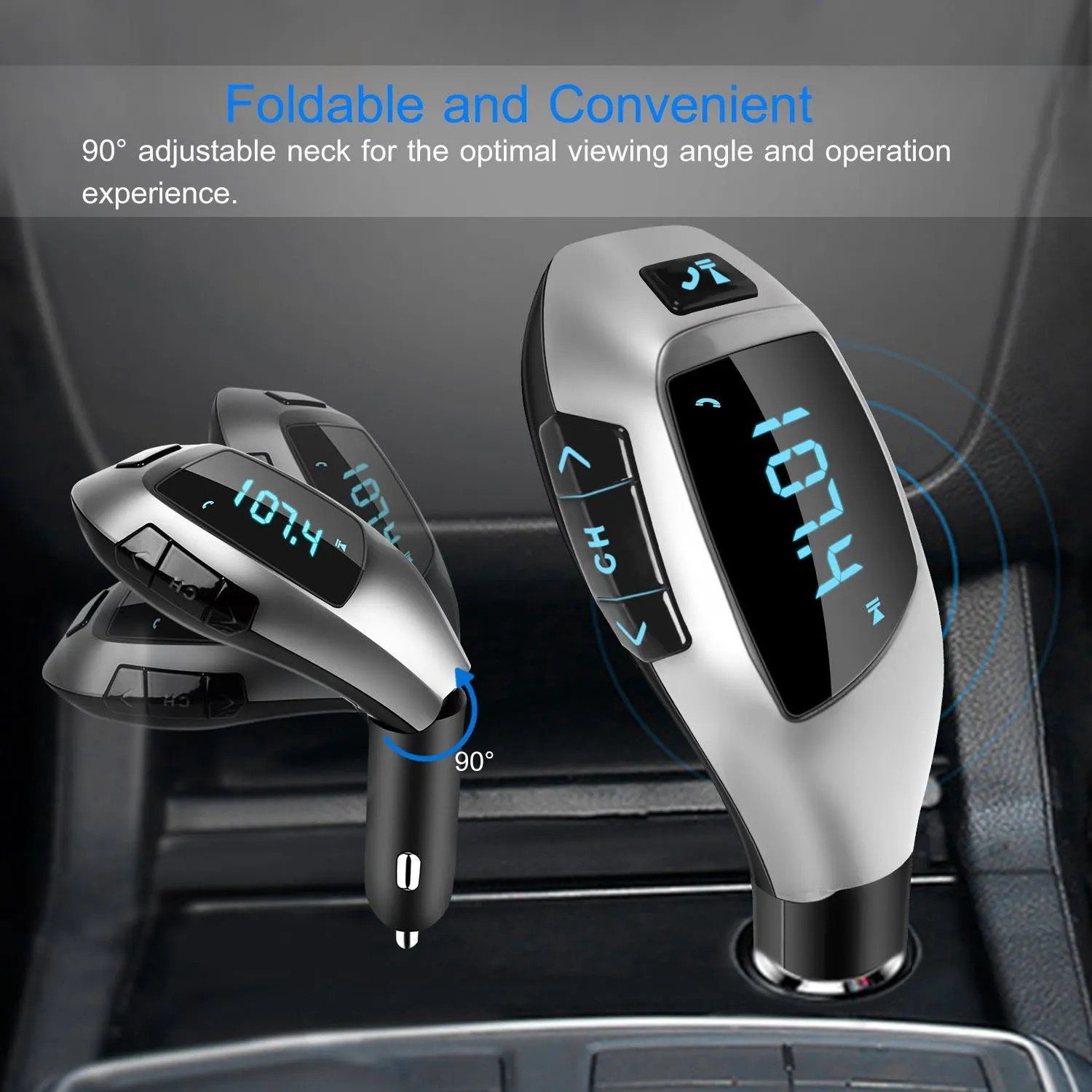 Car FM Wireless Transmitter USB Charge