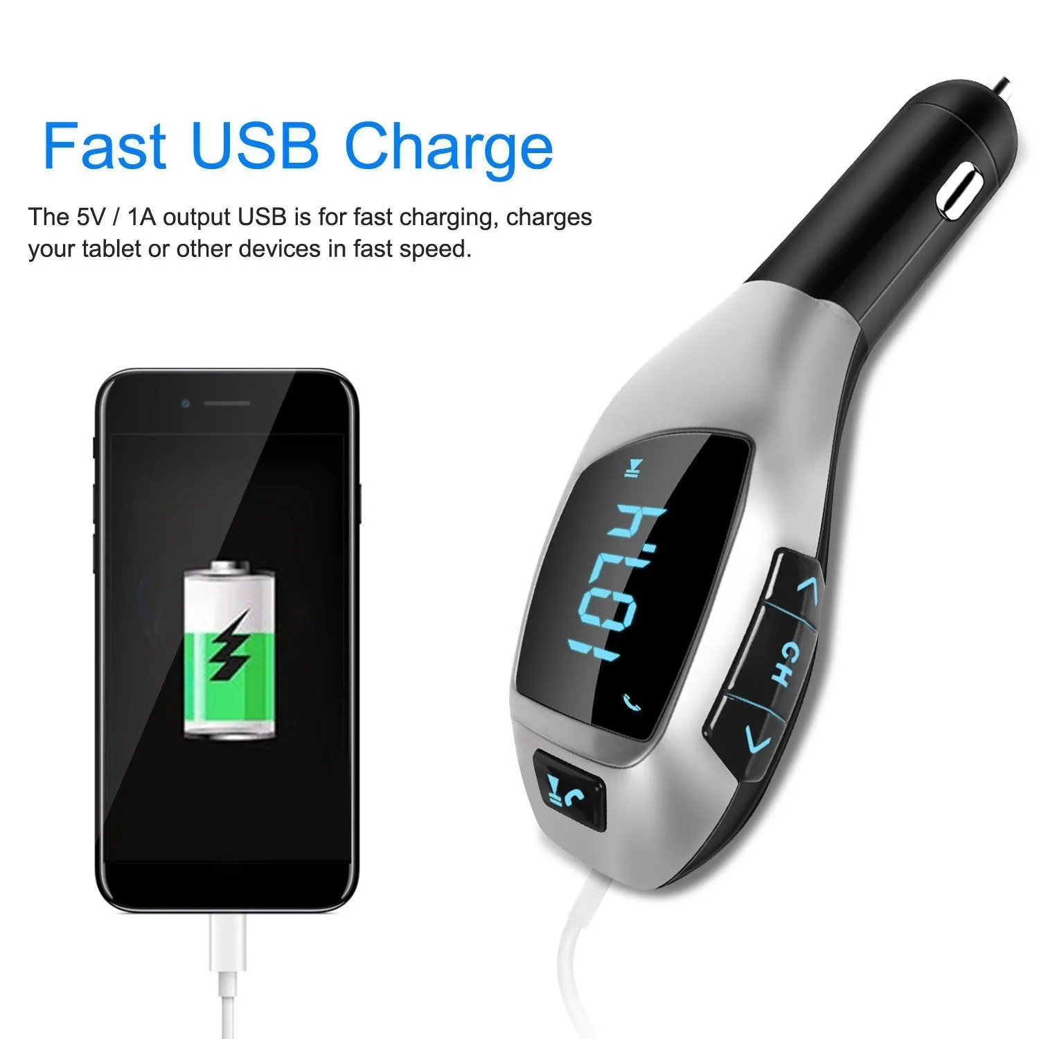 Car FM Wireless Transmitter USB Charge