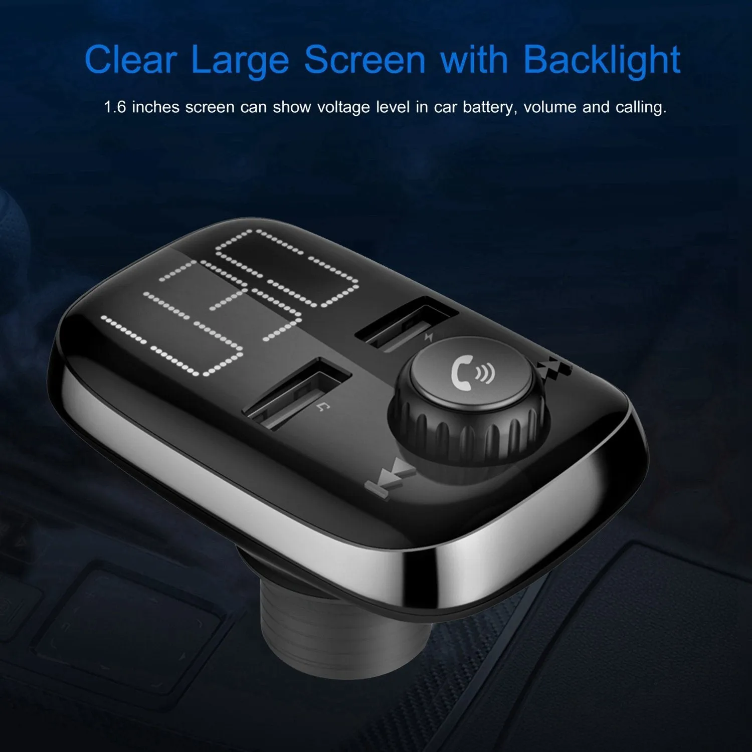 Car Wireless FM Transmitter Dual USB Charger