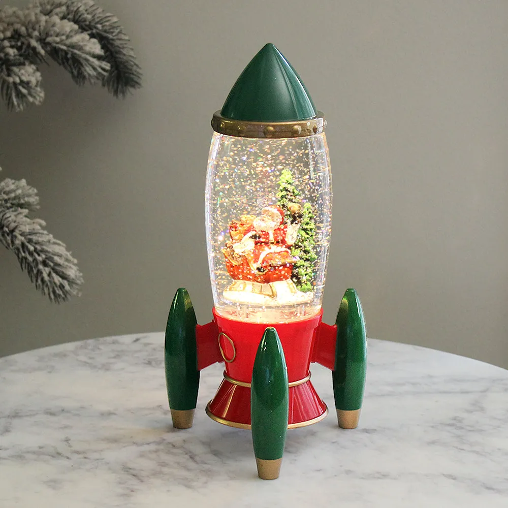 Christmas Musical Water Lantern Rocket with Swirling Confetti LED Lights