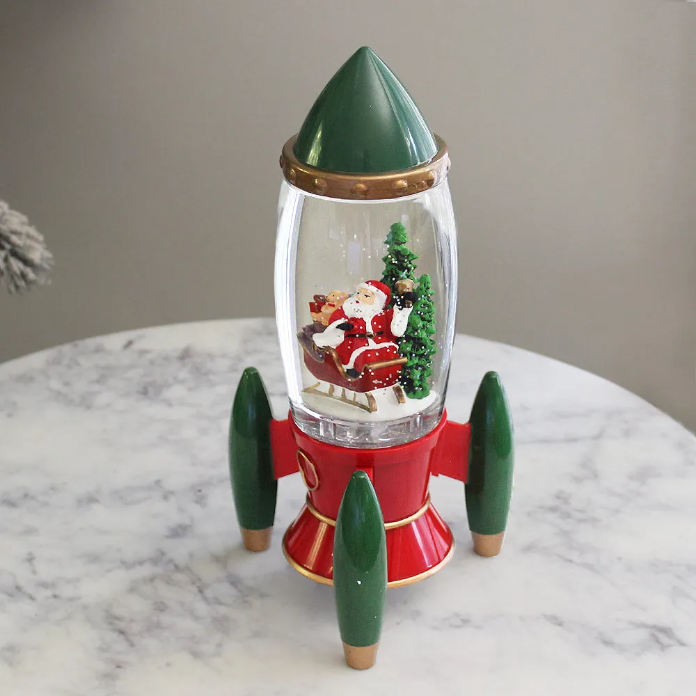 Christmas Musical Water Lantern Rocket with Swirling Confetti LED Lights