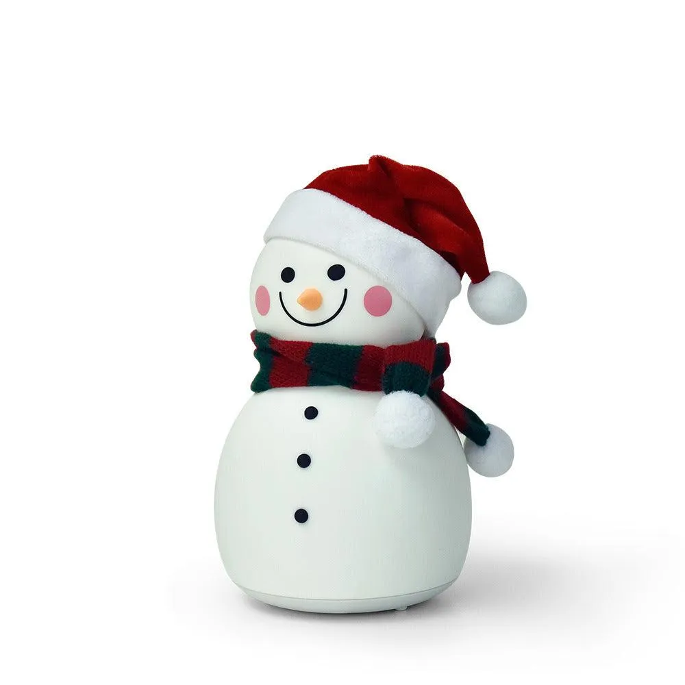 Christmas Snowman Music Night Light Rechargeable Portable Cute Silicone