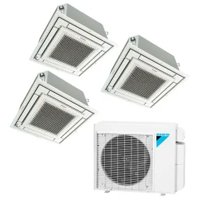 Daikin 3-Zone Ceiling Cassette Ductless Mini-Split 24000 BTU Heat Pump Air Conditioner 12k   12k   12k - 18 SEER2