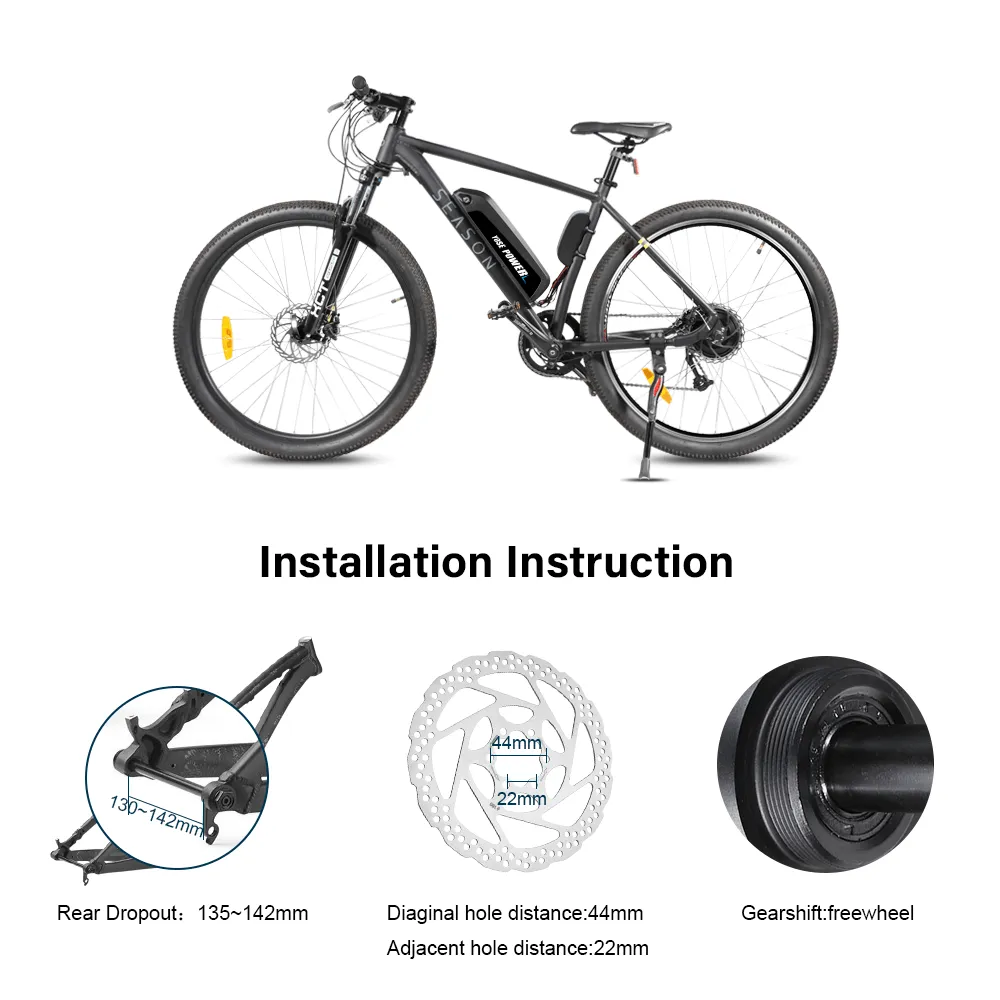 E-Bike Conversion Kit 36V 250W 26"/28" (700C) Rear Freewheel Motor Kit Bicycle E-Bike Hub Motor