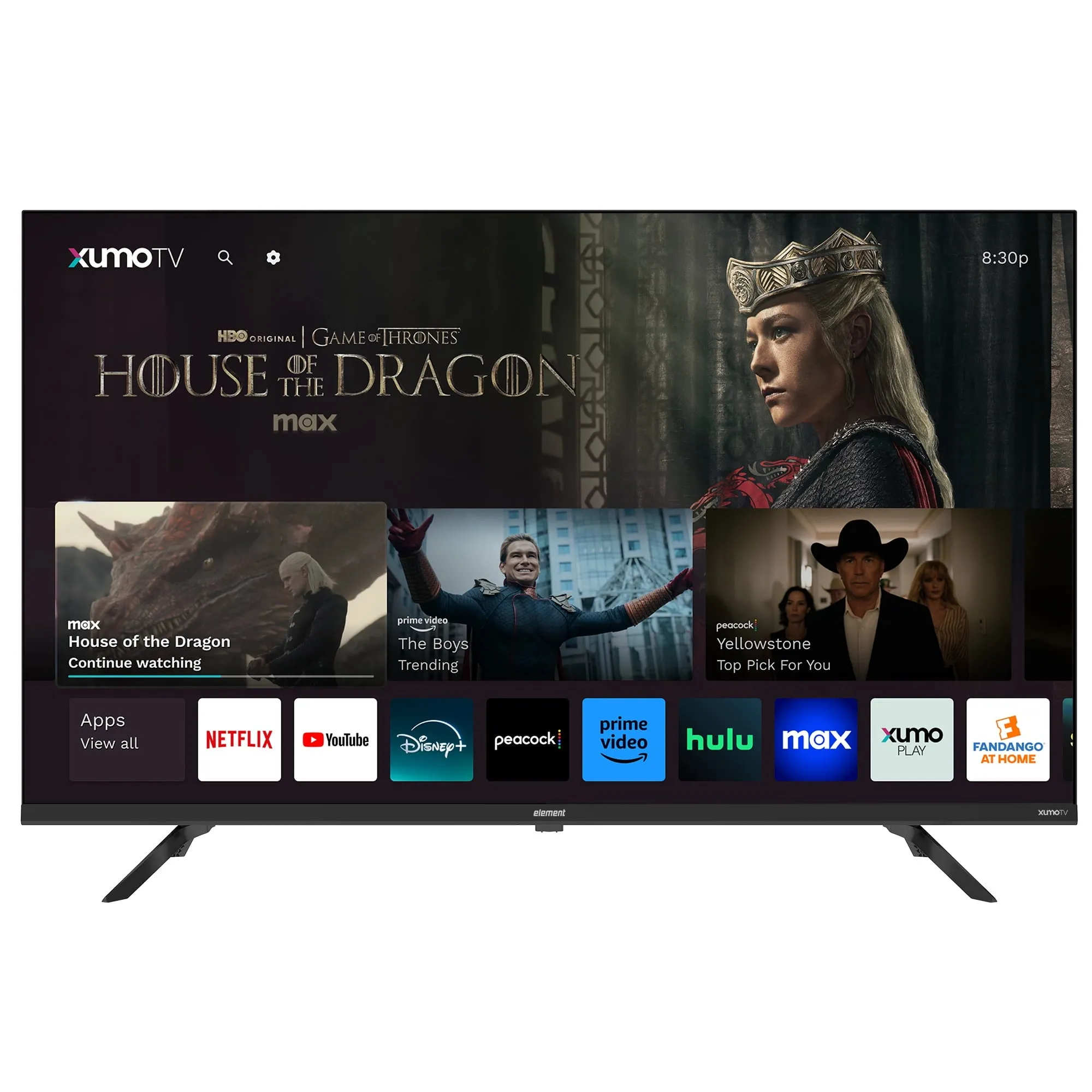 Element 43" Class 4K UHD (2160p) LED XUMO Smart Television HDR (E550AE43C)