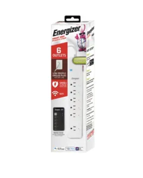 Energizer Connect Smart Wi-Fi® 6-Outlet Surge Protector, 6-Ft. Cord Length