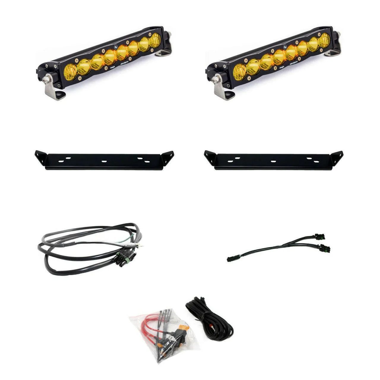 Ford S8 10 Inch Dual Behind Grille Light Bar Kit - Ford 2021-22 F-150; NOTE: Raptor