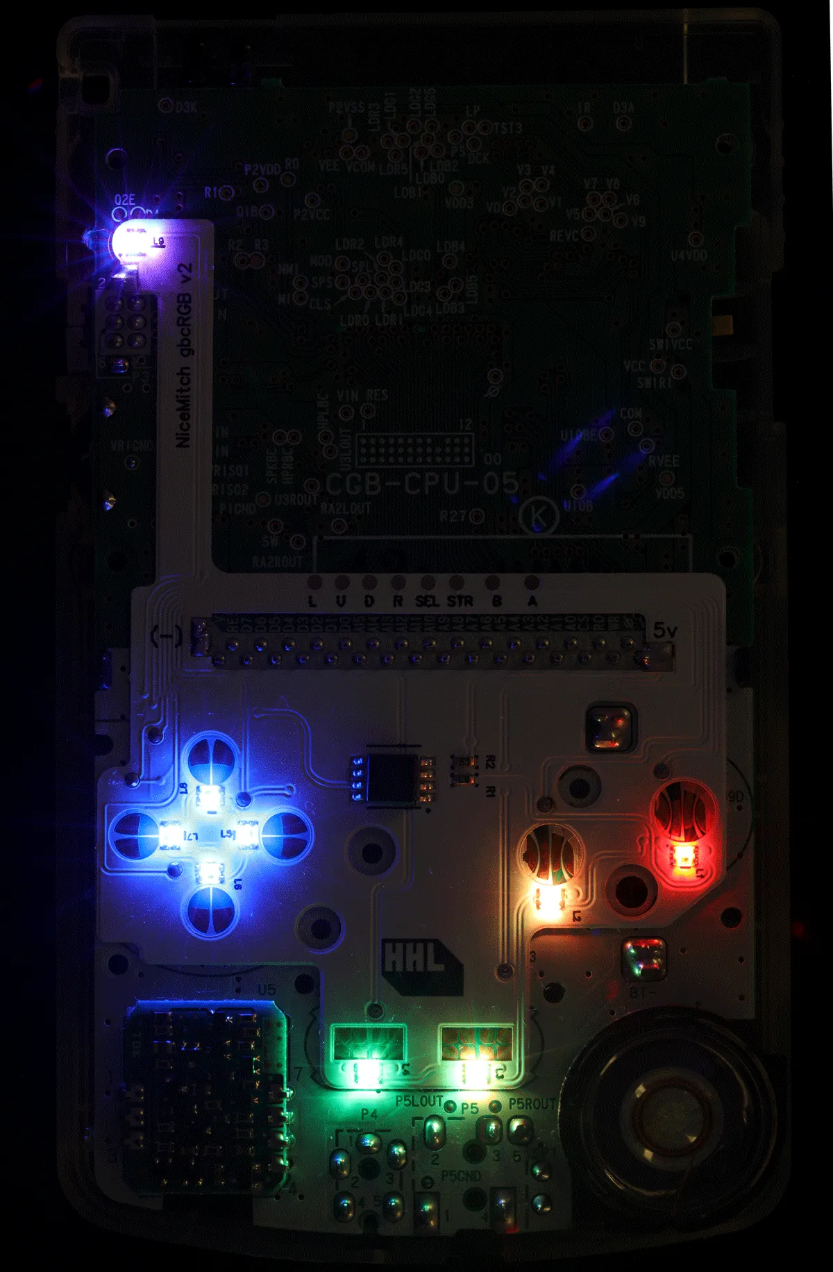 Game Boy Color RetroGlow RGB LED Flex Board