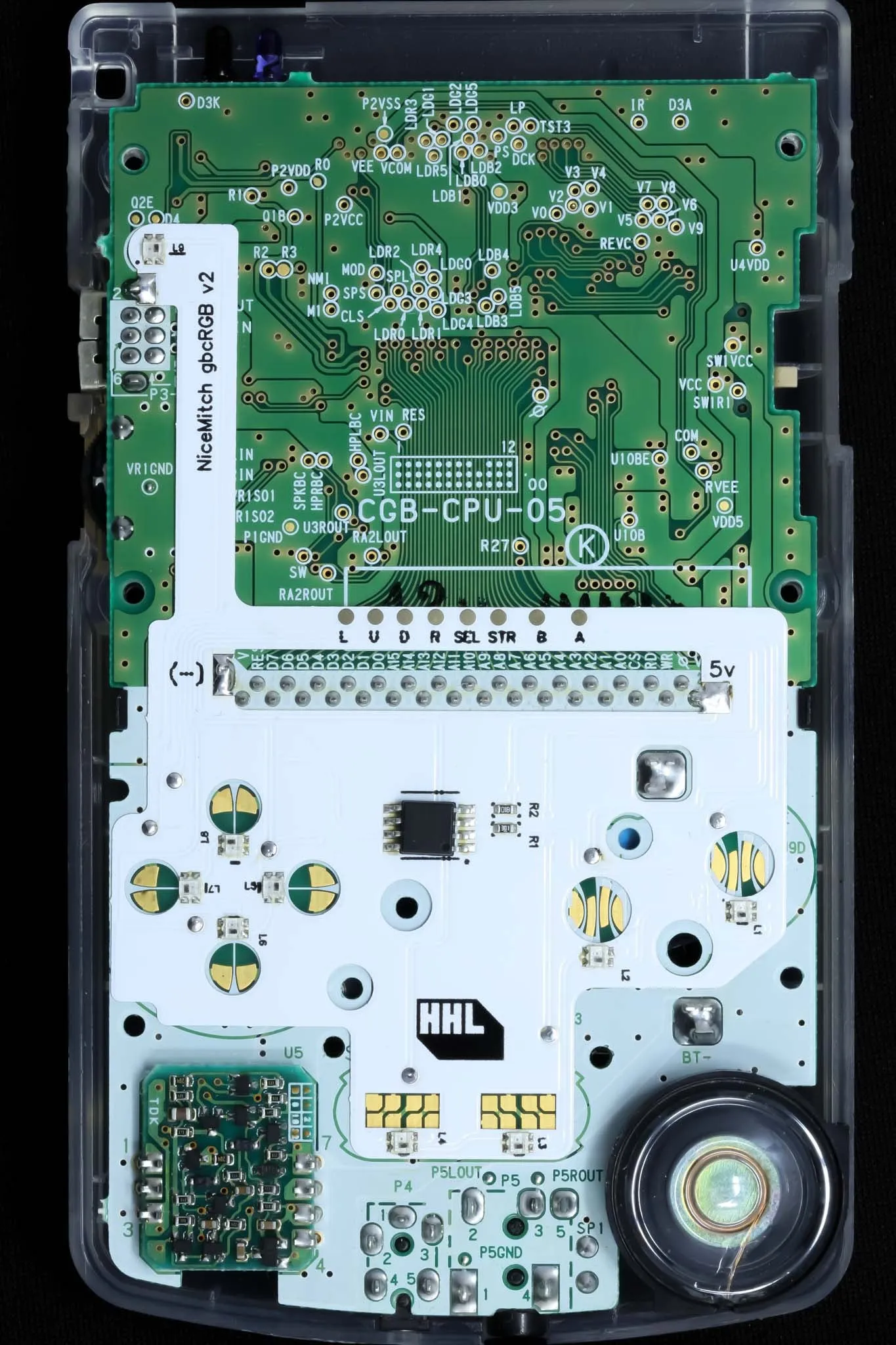 Game Boy Color RetroGlow RGB LED Flex Board