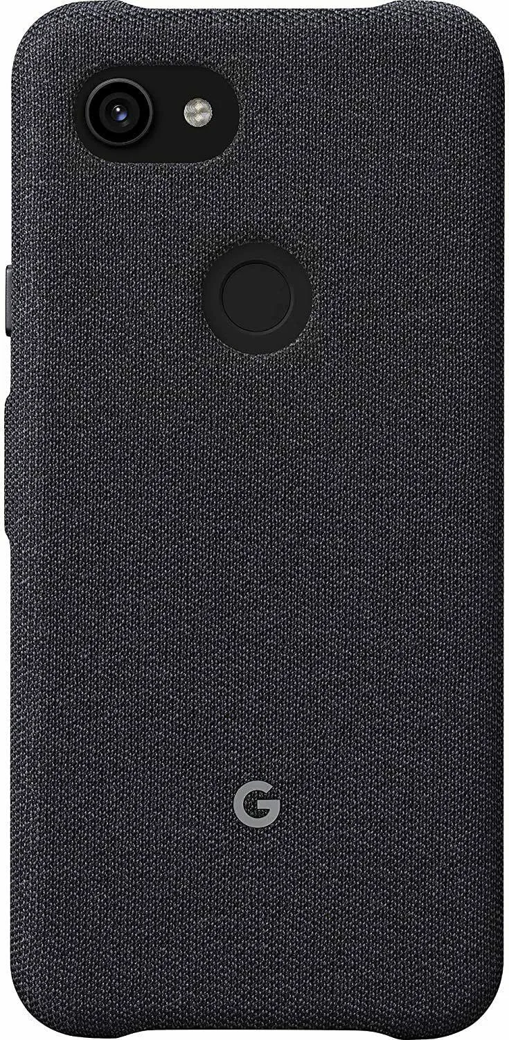 Genuine Google Pixel 3a XL Carbon Black Cover Fabric Case GA00787