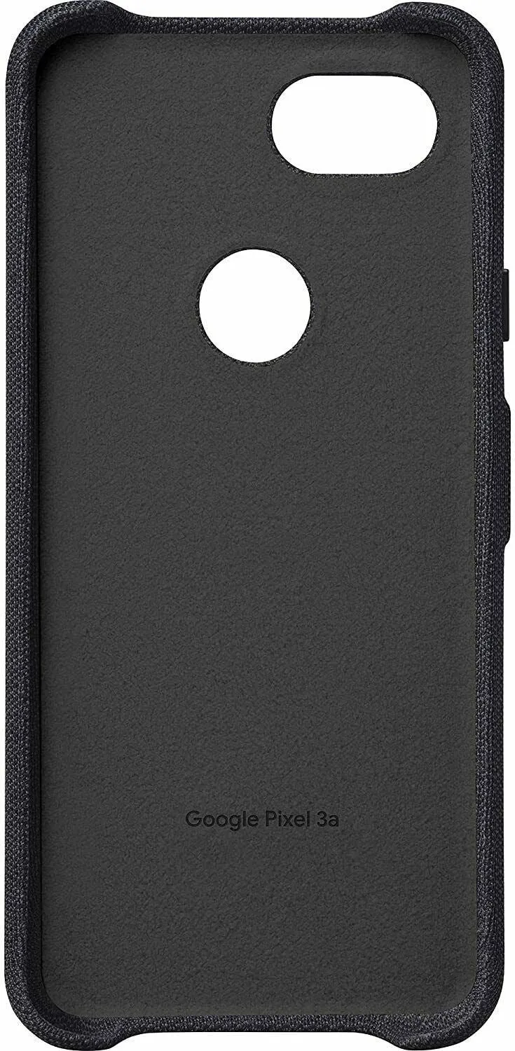 Genuine Google Pixel 3a XL Carbon Black Cover Fabric Case GA00787