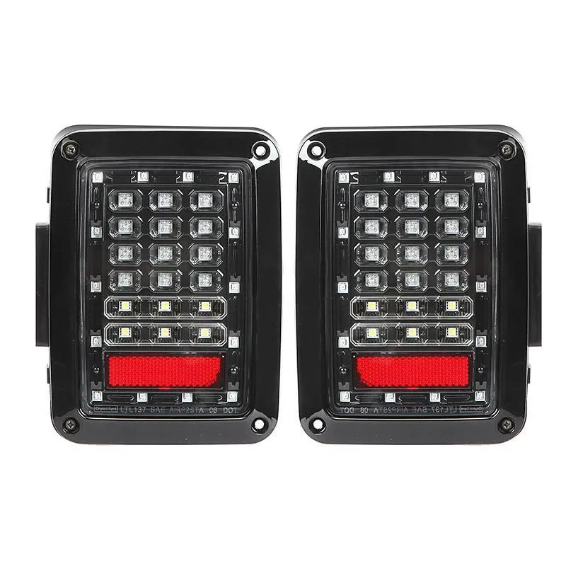 LED Smoke Tail Light   Front Turn Signal & Fender Flares Side Marker Light for 2007-2017 Jeep Wrangler JK