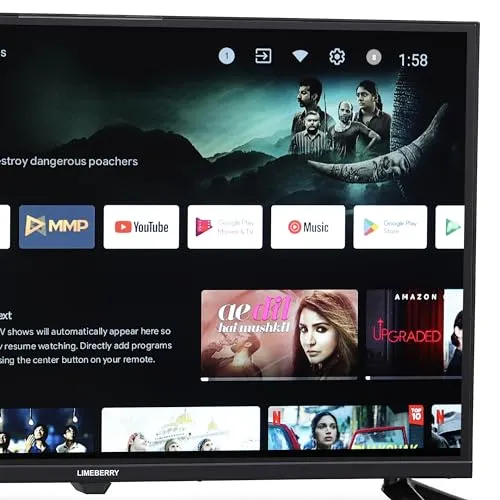 LIMEBERRY 80 cm (32 inch) Full HD Smart Google LED TV. with Voice Search Function Remote, Chromecast Built-in, Black (LB321CNG)