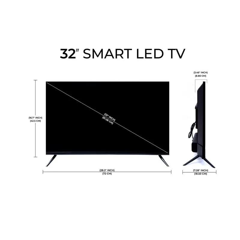 LIMEBERRY 80 cm (32 inch) Full HD Smart Google LED TV. with Voice Search Function Remote, Chromecast Built-in, Black (LB321CNG)