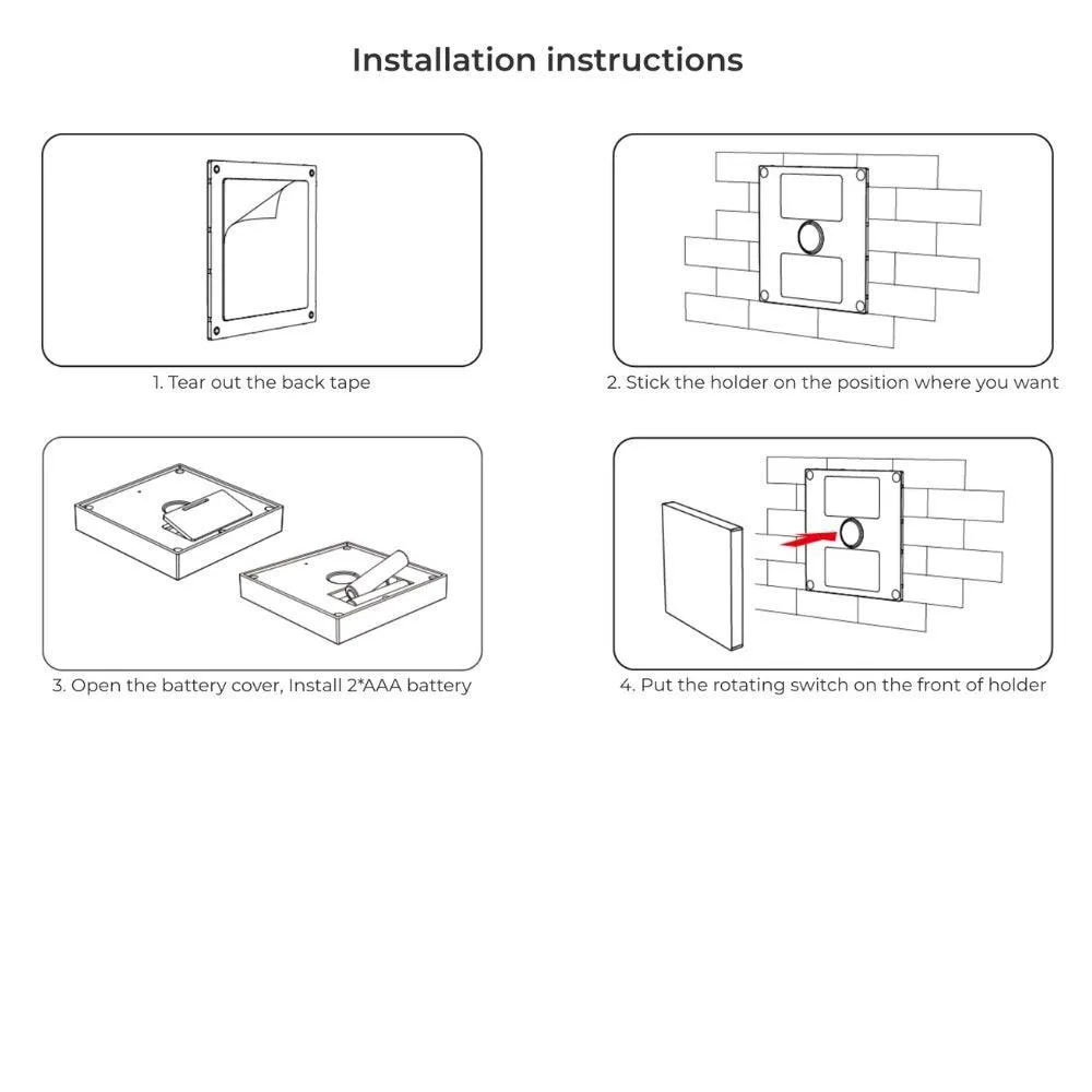 Miboxer B2 Wall Mount 4-Zone Panel Remote CCT