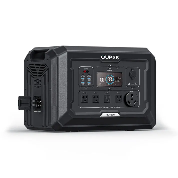 OUPES Mega 2 Power Station | 2500W, 2048Wh, Fast Charge