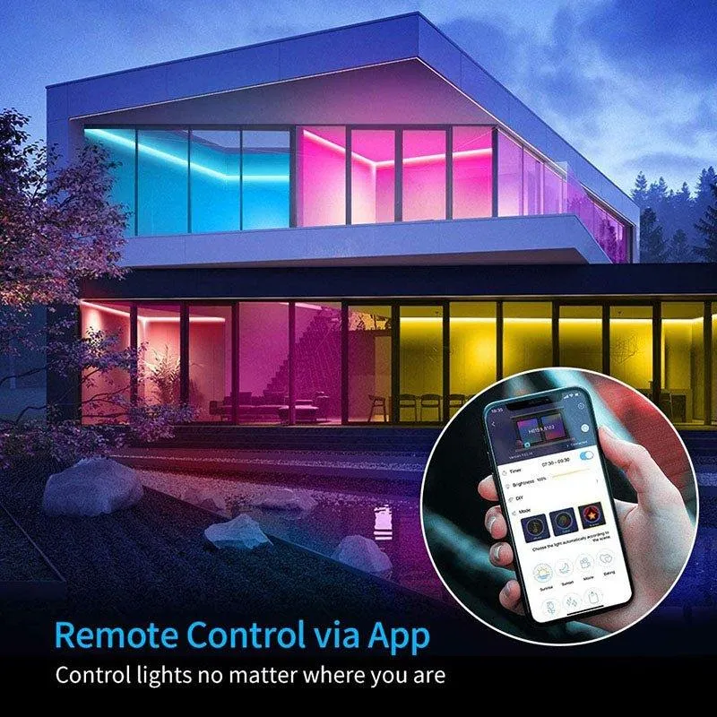 RGB Neon Flex 10x18mm 220V 240V WiFi Tuya APP LED controller with 24key Remote