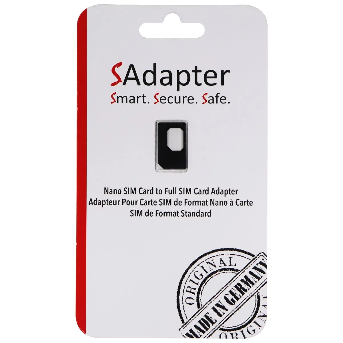 Sadapter Nano SIM to Full SIM Card Adapter (SADAPTER4FFTO2FFBLK) - Gray