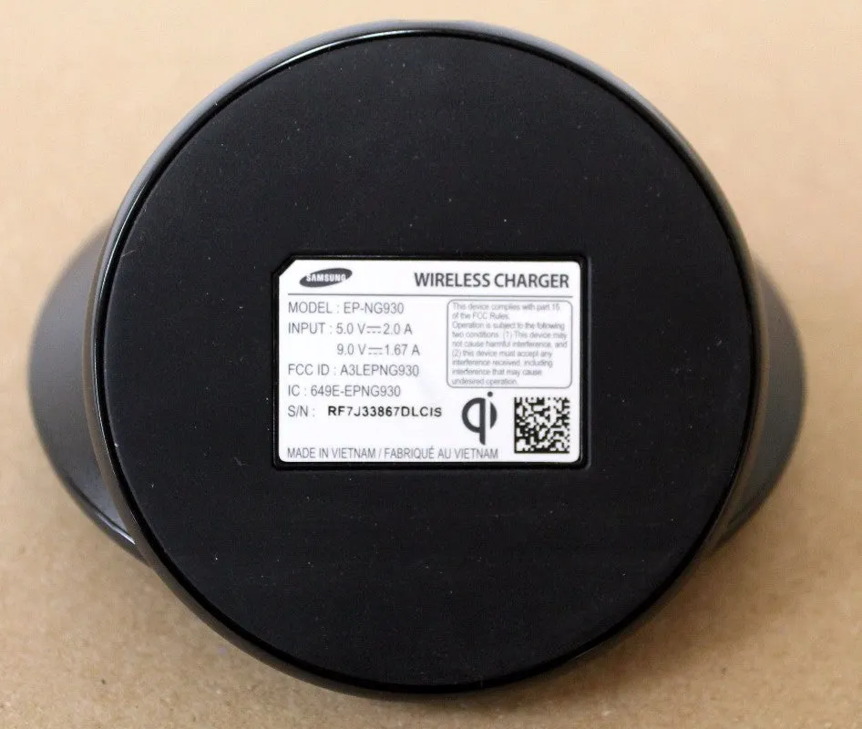 Samsung Fast Charge Qi Wireless Charging Stand Pad & Wall Adapter EP-NG930