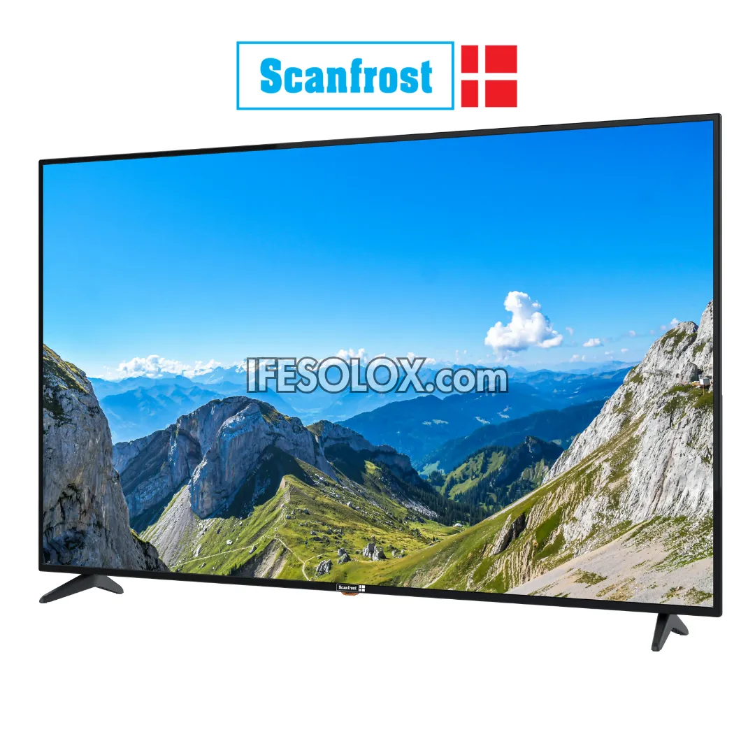 ScanFrost 75 inch SFLED75AN Andromeda Series Smart 4K UHD Frameless Google TV   1 Year Warranty - Brand New