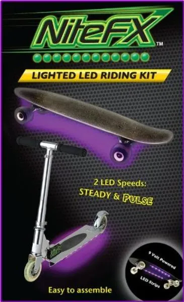 Scooter Bike Skateboard LED Lights Riding Kit - PURPLE