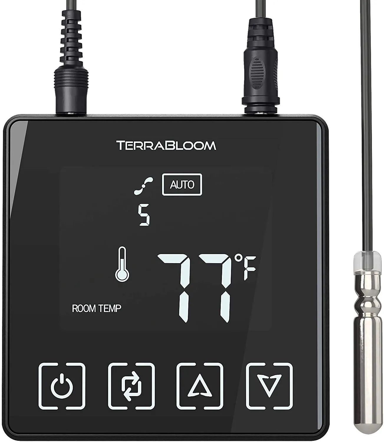 TerraBloom 10" Inline Duct Fan, ECMF-250-SMT, Thermostat Speed Controller, 946 CFM, 126W