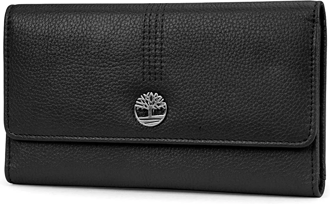 Timberland Women's Timberland Leather RFID Flap Wallet Clutch Organizer