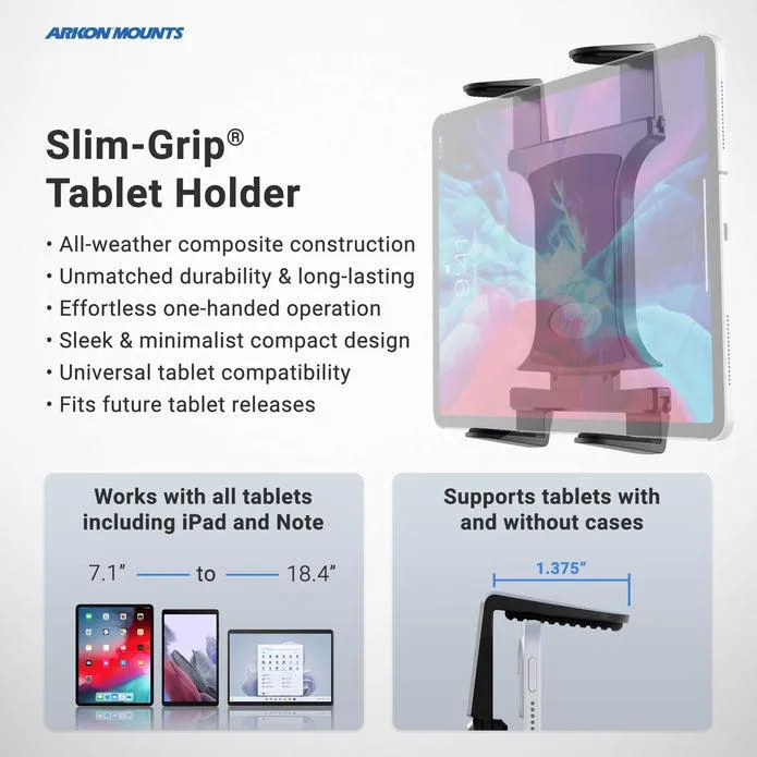 Tripod Slim-Grip® Tablet Mount 22mm Ball Compatible