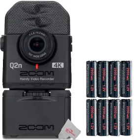 Zoom Q2n-4K Ultra High Definition Handy Video Recorder   ZOOM BCQ-2N Battery Case For Q2n/Q2n-4K Handy Video Recorders   AA Batteries